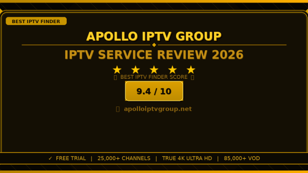 Apollo IPTV Group Review 2026 — Free Trial, Pricing & Channels