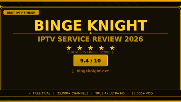 Binge Knight Review 2026 — Free Trial, Pricing & Channels