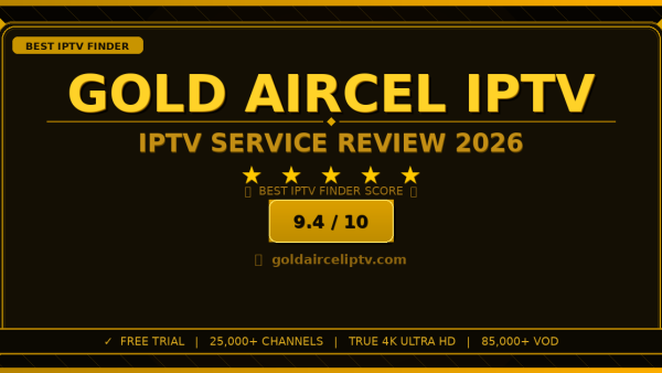 Gold Aircel IPTV Review 2026 — Free Trial, Pricing & Channels
