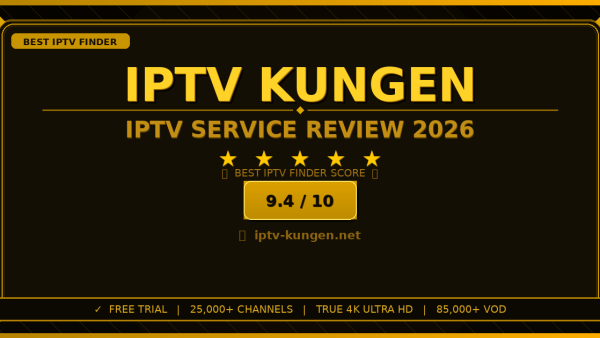 IPTV Kungen Review 2026 — Free Trial, Pricing & Channels