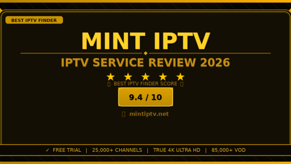 Mint IPTV Review 2026 — Free Trial, Pricing & Channels