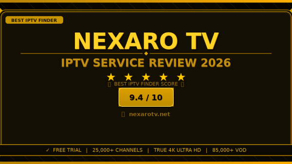 Nexaro TV Review 2026 — Free Trial, Pricing & Channels