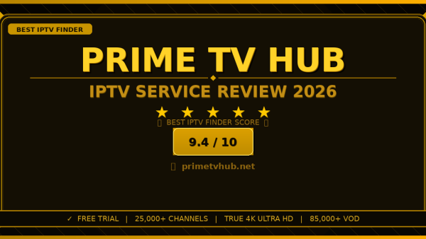 Prime TV Hub Review 2026 — Free Trial, Pricing & Channels