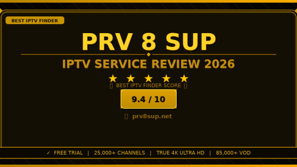 PRV 8 Sup Review 2026 — Free Trial, Pricing & Channels