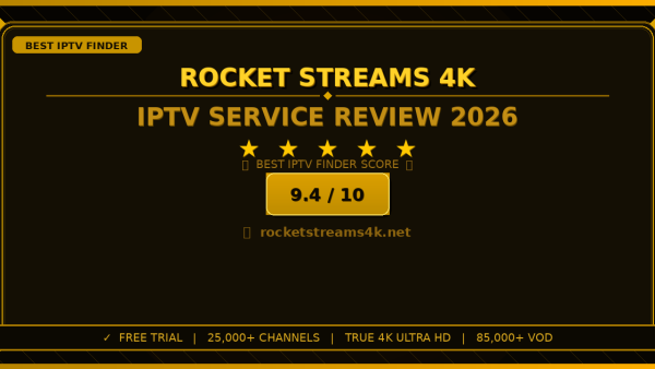 Rocket Streams 4K Review 2026 — Free Trial, Pricing & Channels
