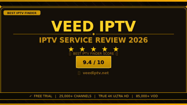 Veed IPTV Review 2026 — Free Trial, Pricing & Channels